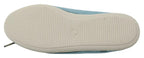 Pantofola D'Oro Sky Blue Suede Lace Bow Loafers Ballet Flat Shoes