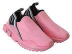 Dolce & Gabbana Pink Low Top Sorrento Sneakers Slip On Casual Shoes