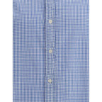Deperlu Blue Cotton Pattern Shirt