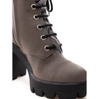 Giuseppe Zanotti Beige Eco Leather Lace-Up Boots
