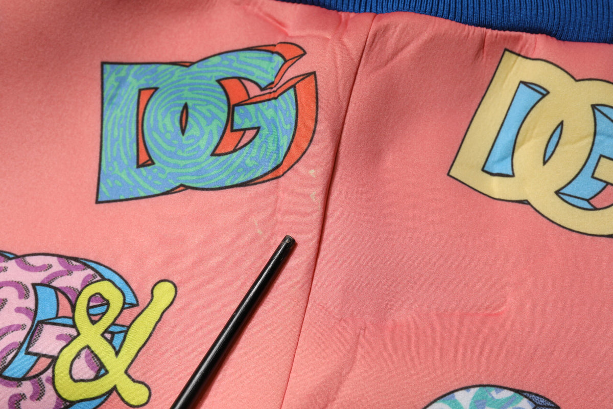 Dolce & Gabbana Pink Logo Monogram Jogger Sweatpants Pants