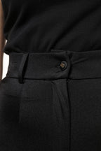 Dolce & Gabbana Black Nylon High Waist Slim Fit Pants