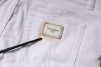 Dolce & Gabbana White Cotton High Waist Skinny Denim Jeans