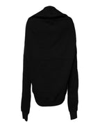 Dolce & Gabbana Black Cotton Crew Neck Sweatshirt Sweater