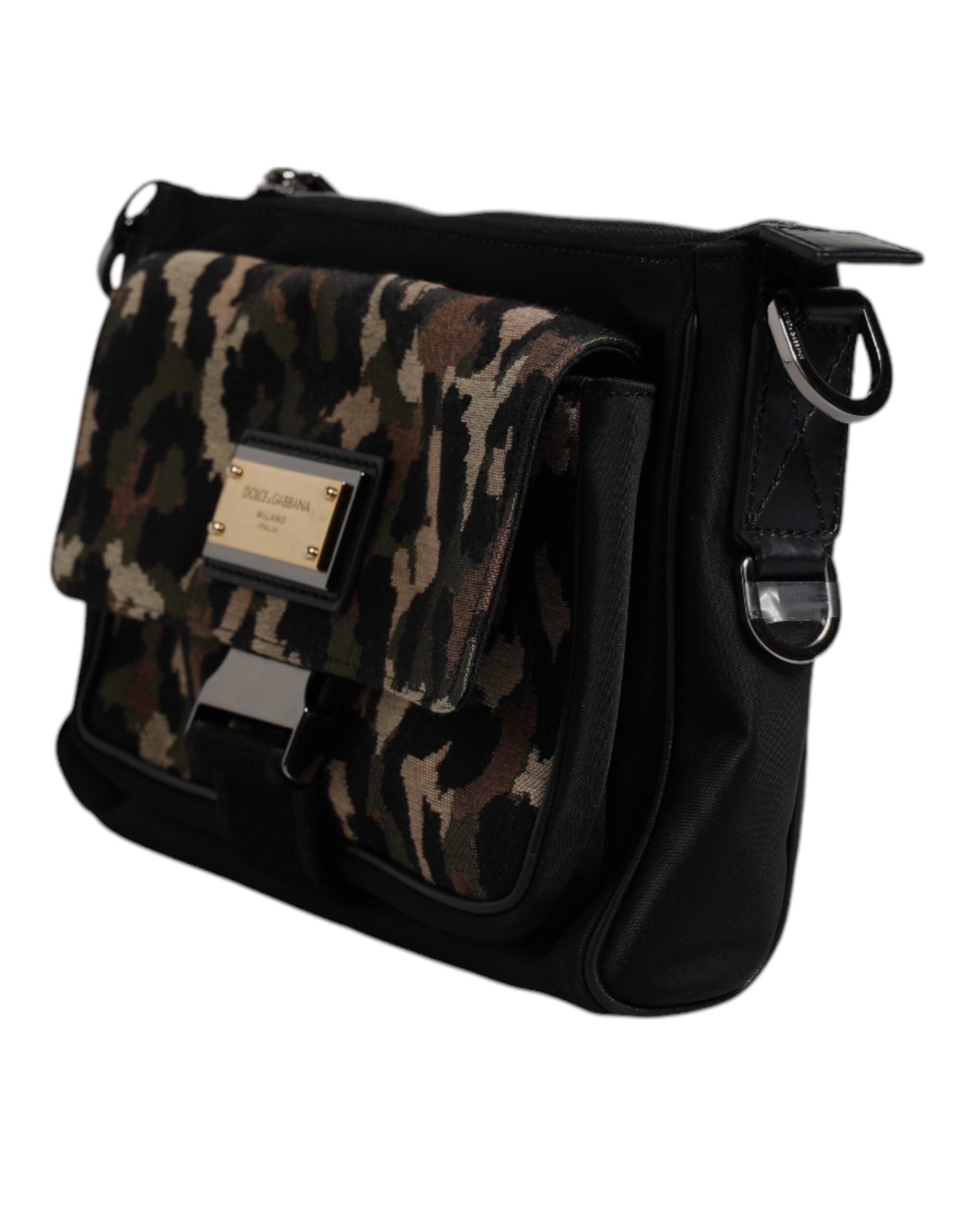 Dolce & Gabbana Multicolor Leopard Jacquard Crossbody Bag