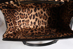 Dolce & Gabbana Multicolor Leather Brocade Velvet Travel Duffle Tote Bag