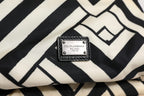 Dolce & Gabbana Black White Nylon Leather Travel Back Pack Bag