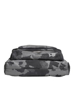 Dolce & Gabbana Black Camouflage Shoulder Strap Logo Plaque Bag