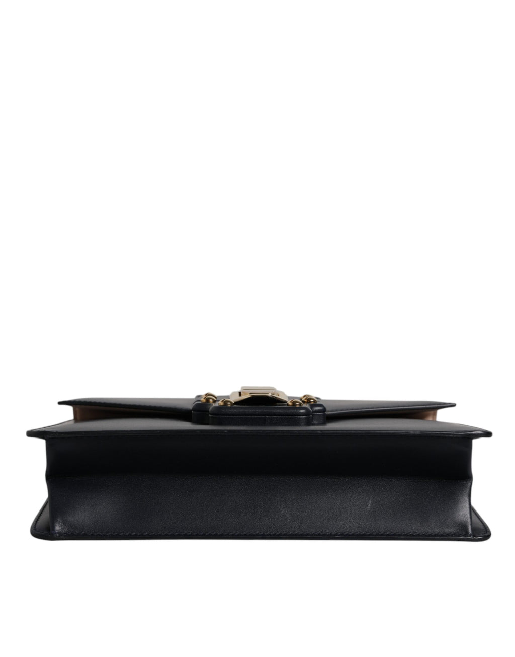 Dolce & Gabbana Black Calfskin Leather Shoulder Strap Bag