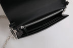 Versace Black Calfskin Leather Chain Strap Shoulder Crossbody Bag
