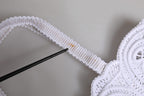 Dolce & Gabbana White Cordonetto Lace Beatrice Tote Shopping Bag