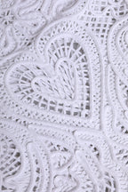 Dolce & Gabbana White Cordonetto Lace Beatrice Tote Shopping Bag