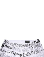 Dolce & Gabbana White Logo Print Straight Men Denim Jeans