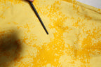 Dolce & Gabbana Yellow Tie Dye Cotton Straight Denim Jeans