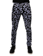 Dolce & Gabbana Black Logo Monogram Cotton Skinny Denim Jeans