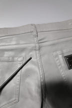 Dolce & Gabbana Gray Cotton Stretch Men Slim Fit Denim Jeans