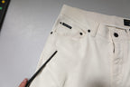 Dolce & Gabbana Off White Cotton Stretch Skinny Denim Jeans