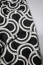 Dolce & Gabbana Black White Linen Bermuda Shorts