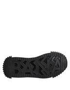 Dolce & Gabbana Black Logo Lace Up Low Top NS1 Sneakers Shoes