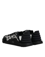 Dolce & Gabbana Black Logo Lace Up Low Top NS1 Sneakers Shoes