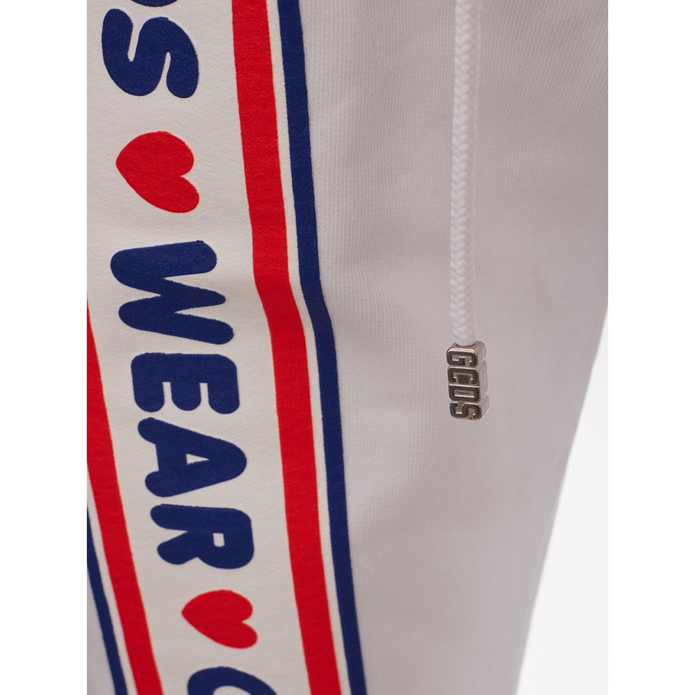 GCDS White Cotton Athletic Pants