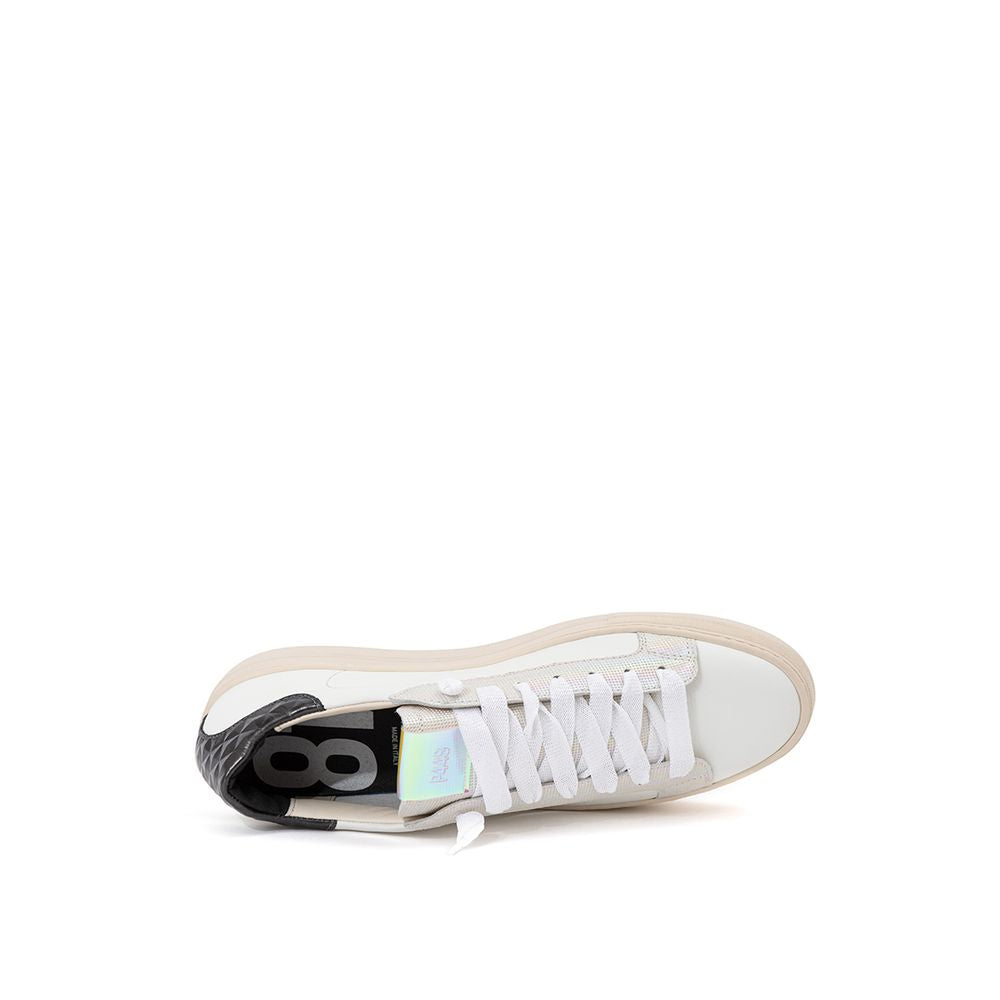 P448 White Leather Athletic Sneakers