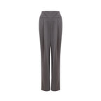 Lardini Gray Wool Casual Pants