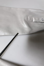 Dolce & Gabbana Metallic Gray Cotton Button Down Shirt