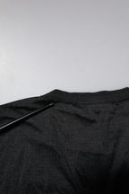 Dolce & Gabbana Dark Gray Silk V-neck Short Sleeves T-shirt