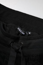 Dolce & Gabbana Black All-Over DG Logo Print Jogger Pants