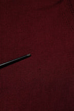 Dolce & Gabbana Burgundy Long Sleeves Turtleneck Slim Sweater