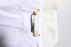 Dolce & Gabbana White Cotton Silk Blend Ascot Collar T-shirt