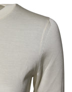 Dolce & Gabbana Cream Short Sleeve Silk Round Neck Blouse Top