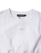 Dolce & Gabbana White Cotton Blend 3/4 Sleeves Blouse Top