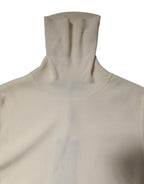 Dolce & Gabbana Cream Long Sleeves Turtleneck Slim Sweater