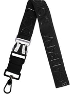 Dolce & Gabbana Black Stretch Polyester Rubberised DG Logo Keychain