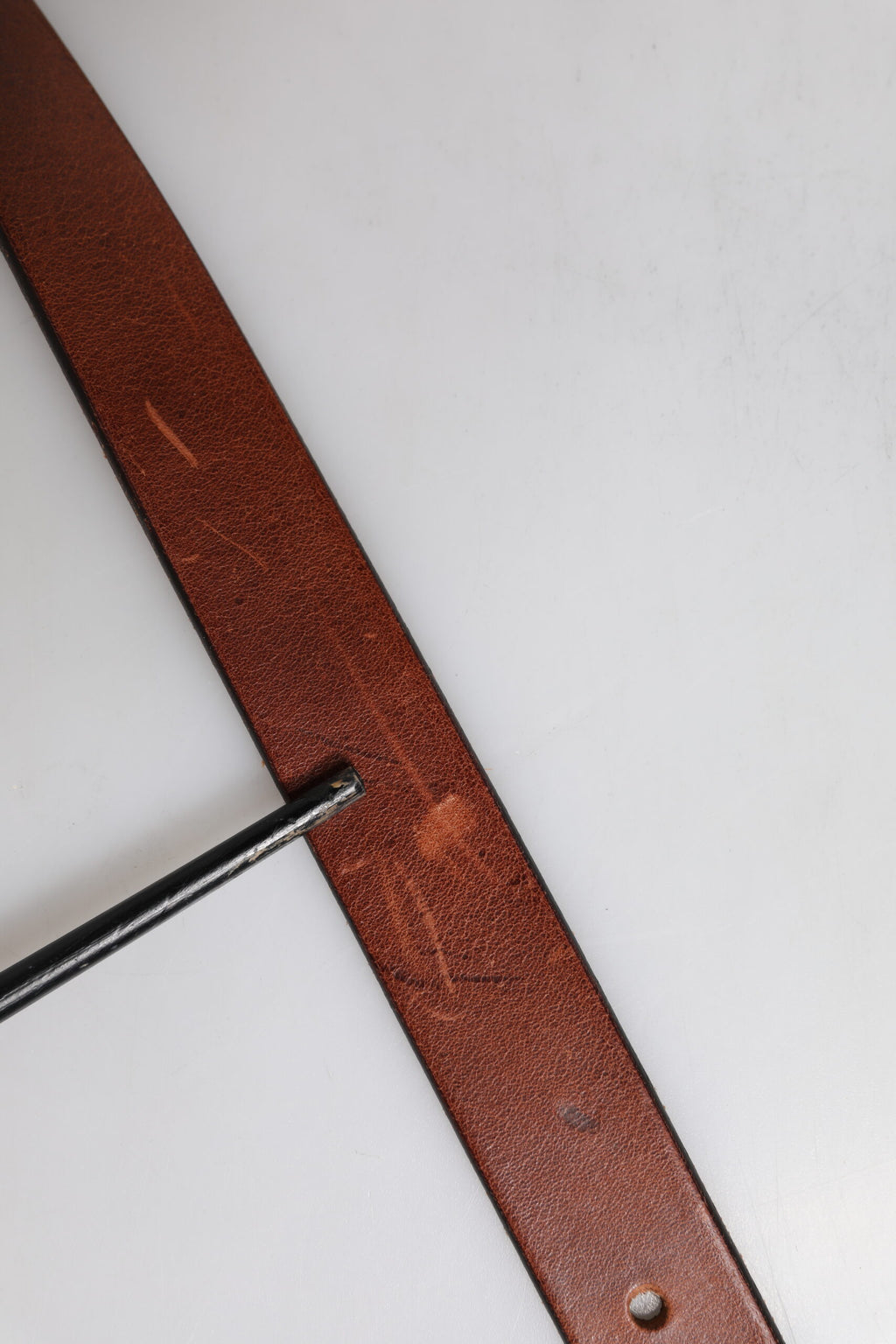 Dolce & Gabbana Brown Leather Metal Buckle Classic Belt