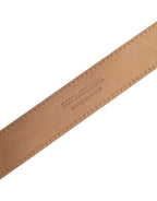 Dolce & Gabbana Metallic Yellow Leather Metal Logo Buckle Belt