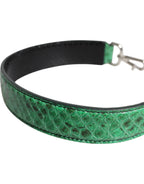 Dolce & Gabbana Black Green Exotic Leather Bag Shoulder Strap