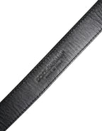 Dolce & Gabbana Brown White Pony Leather Metal Buckle Belt
