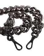 Dolce & Gabbana Black Chain Logo Engraved Bag Shoulder Strap