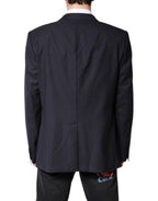 Dolce & Gabbana Black Wool Single Breasted Coat Blazer Suit