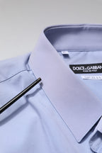 Dolce & Gabbana Light Blue Cotton SICILIA Dress Formal Shirt