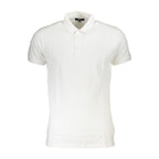 Cavalli Class White Cotton Men Polo Shirt