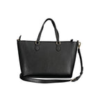Mario Valentino Nero Polyurethane Women's Bag with Adjustable Shoulder Strap