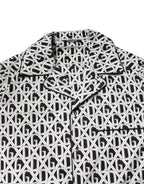 Dolce & Gabbana Black White DG Print Cotton Pajama Set Sleepwear