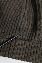 Dolce & Gabbana Green Wool DG Plaque Knitted Winter Beanie Hat