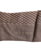 Dolce & Gabbana Brown Solid DG Logo Mid Calf Men Socks