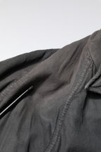 Dolce & Gabbana Black Solid Cotton Collared Coat Jacket