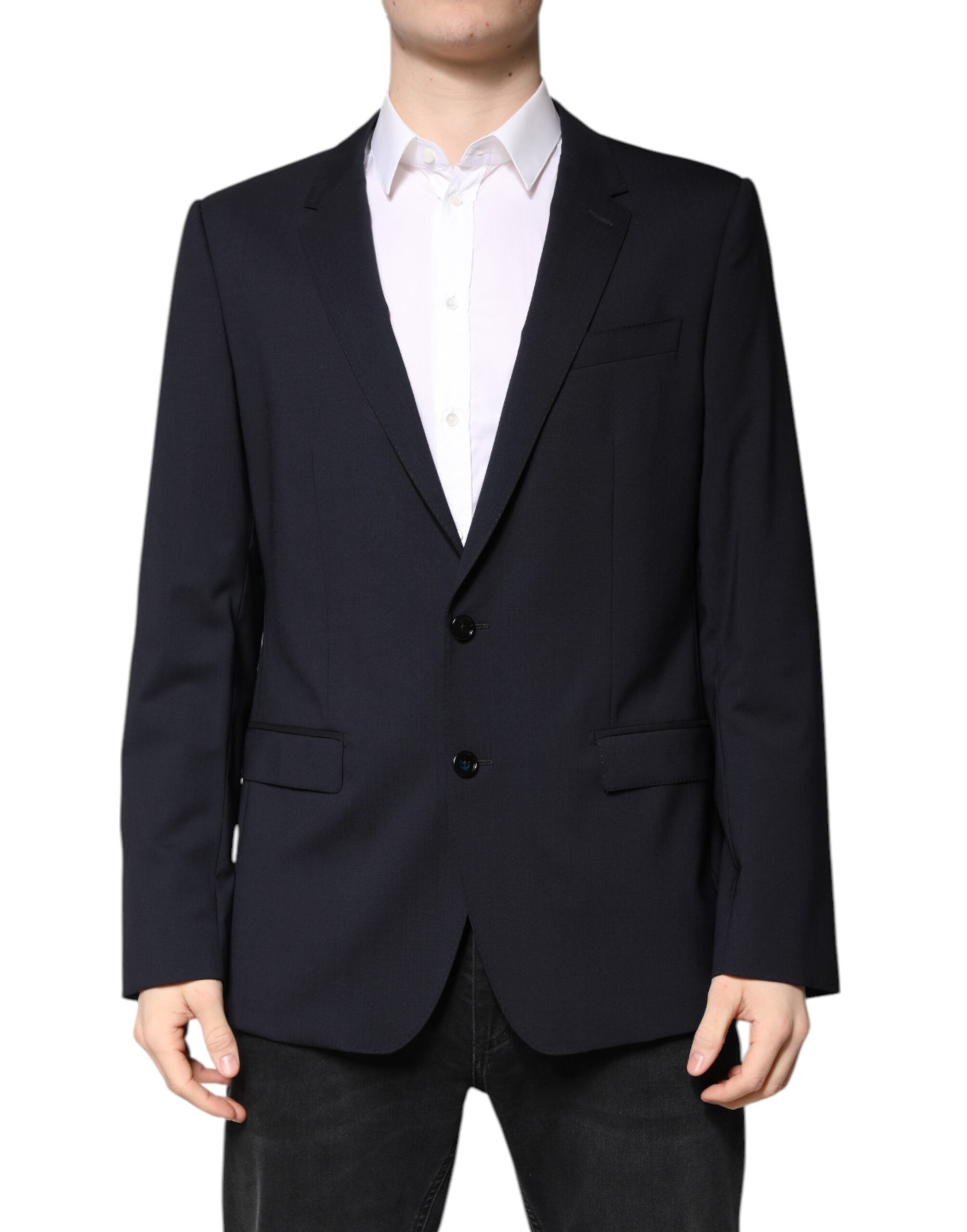 Dolce & Gabbana Black MARTINI Single Breasted Coat Blazer